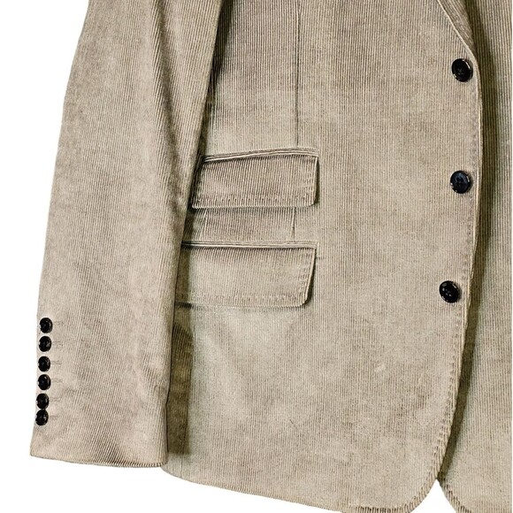 Messagerie Silver Gray Soft Corduroy 4 Button Font Sports Coat Size 50 - Picture 2 of 16